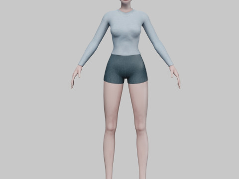 Young cute girl V21284 3D-Modell