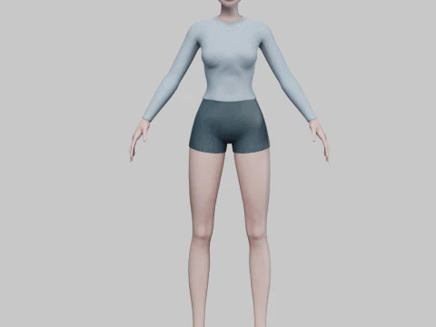 Young cute girl V21284 3D Model