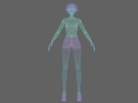 Young cute girl V21284 3D Model