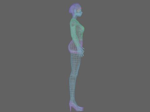 Young cute girl V21284 3D-Modell