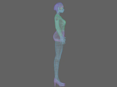 Young cute girl V21284 3D Model
