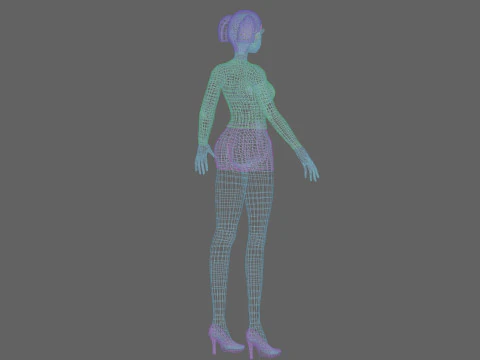 Young cute girl V21284 3D Model