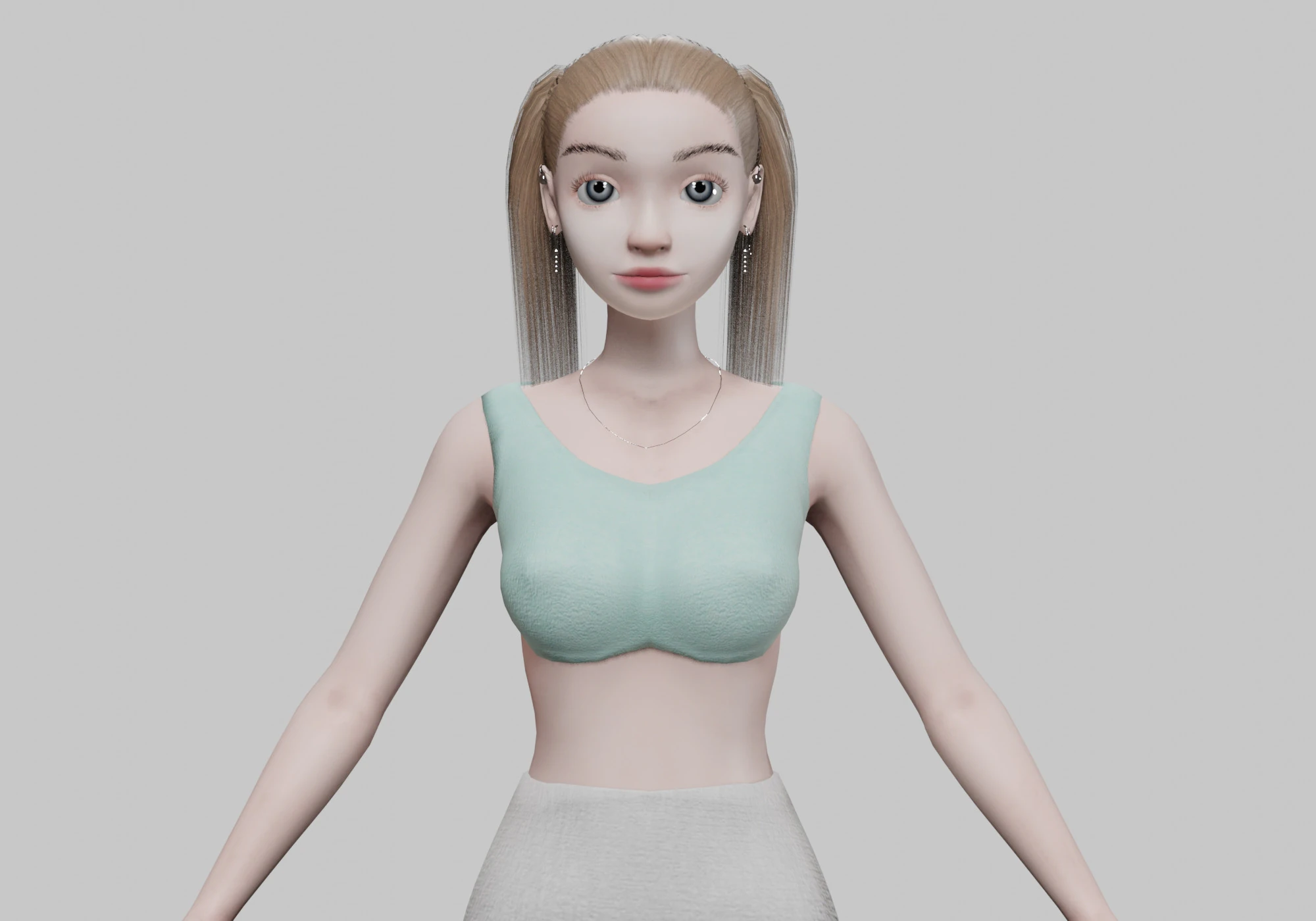 Young pretty girl V20851 3D Model .c4d .max .obj .3ds .fbx .stl .blend 