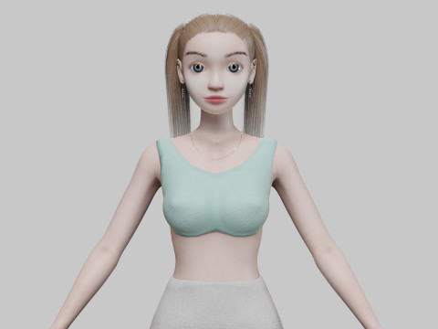 Young pretty girl V20851 Modèle 3D