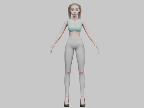 Young pretty girl V20851 3D Model