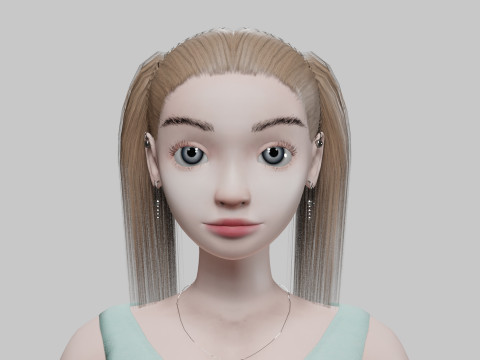Young pretty girl V20851 Model 3D