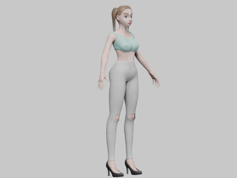 Young pretty girl V20851 Model 3D