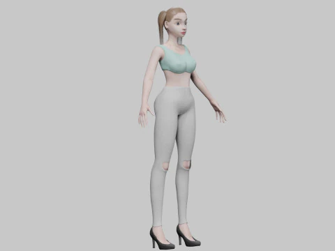 Young pretty girl V20851 3D Model