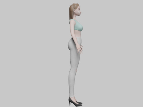 Young pretty girl V20851 Model 3D