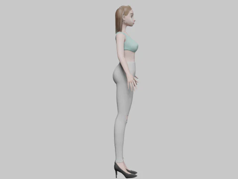 Young pretty girl V20851 3D Model