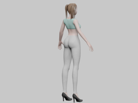 Young pretty girl V20851 Model 3D