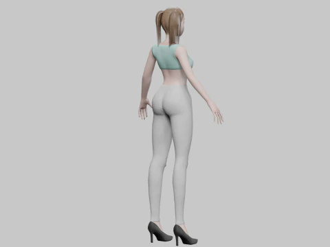 Young pretty girl V20851 3D Model