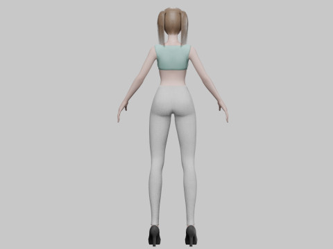 Young pretty girl V20851 Model 3D