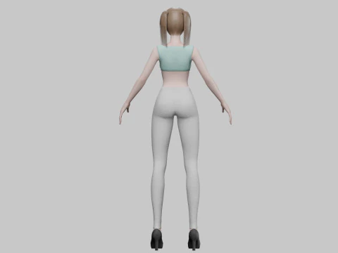 Young pretty girl V20851 3D Model