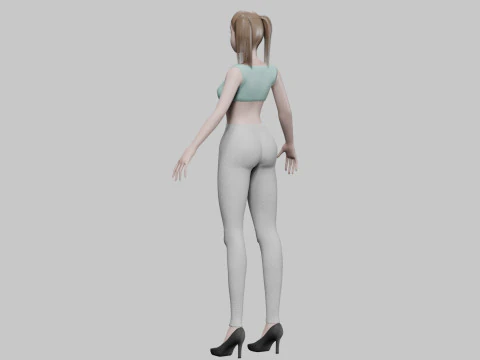 Young pretty girl V20851 3D Model