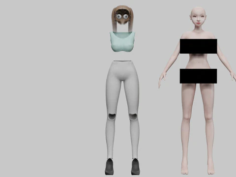 Young pretty girl V20851 3D Model