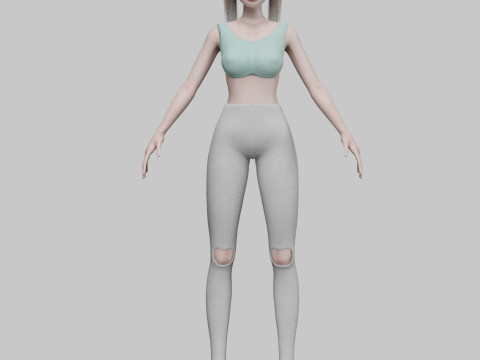 Young pretty girl V20851 Model 3D