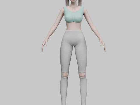 Young pretty girl V20851 3D Model