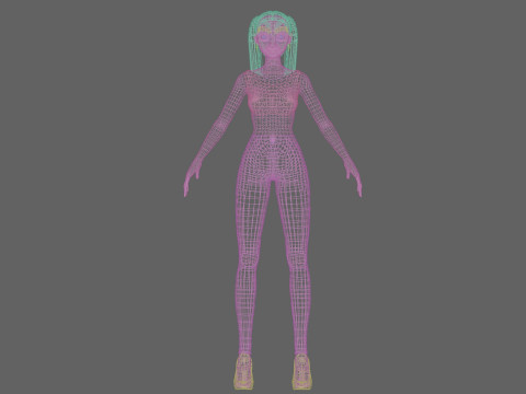 Young pretty girl V20851 Model 3D