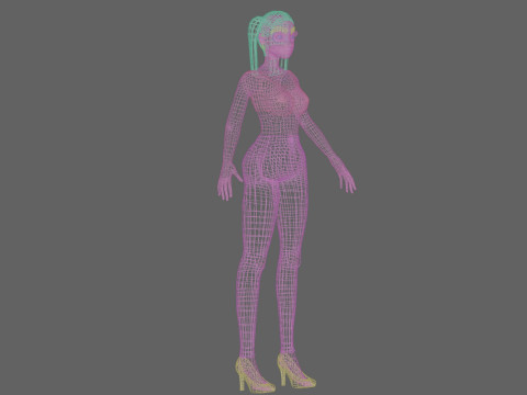 Young pretty girl V20851 Model 3D