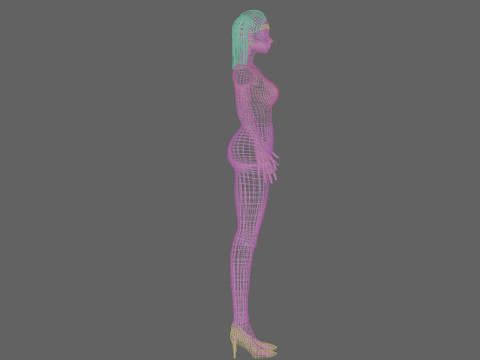 Young pretty girl V20851 Model 3D