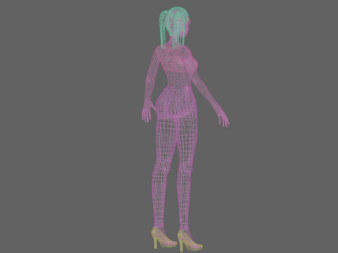Young pretty girl V20851 Model 3D