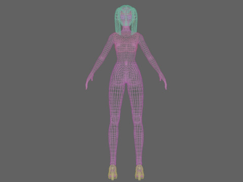 Young pretty girl V20851 Model 3D
