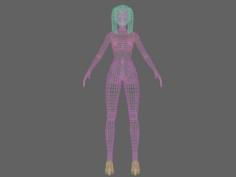Young pretty girl V20851 3D Model