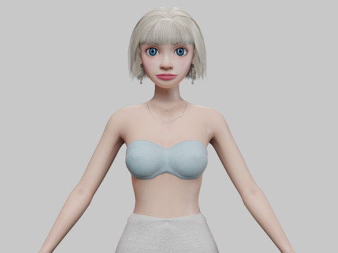 Young standard girl V28895 3D-Modell