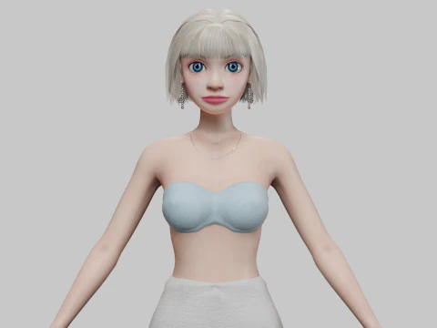 Chica joven est&aacute;ndar V28895 Modelo 3D