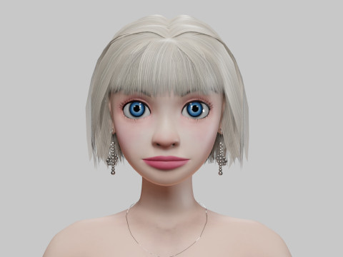 Young standard girl V28895 3D मॉडल