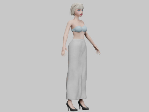 Young standard girl V28895 3D मॉडल