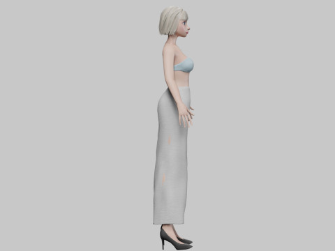 Young standard girl V28895 3D मॉडल