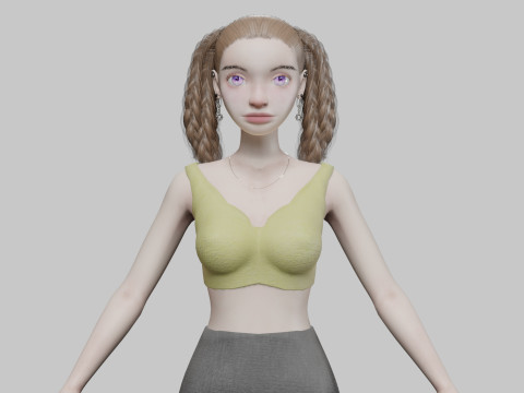 Young sweet girl V35190 3Dモデル