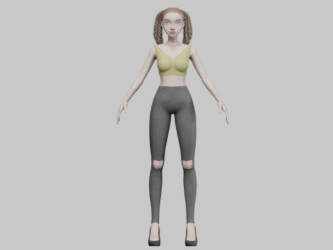 Young sweet girl V35190 Modelo 3D