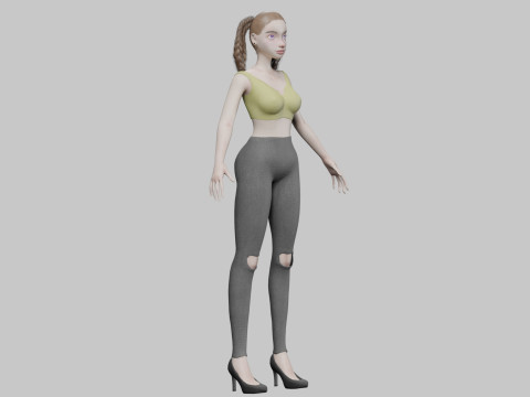 Young sweet girl V35190 Modelo 3D