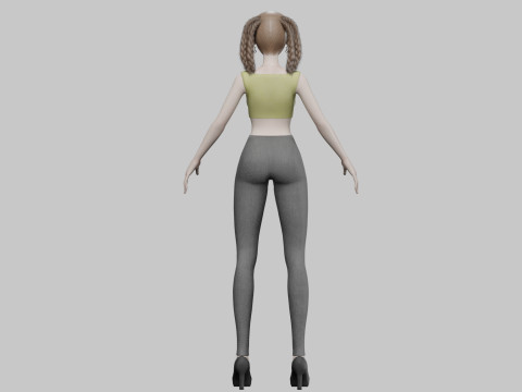 Young sweet girl V35190 Modelo 3D