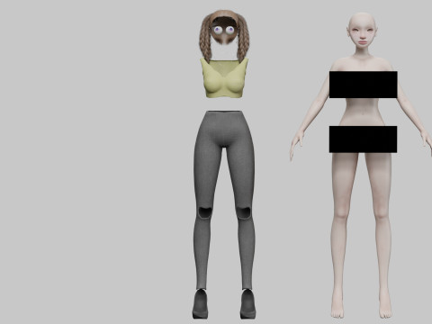 Young sweet girl V35190 Modelo 3D