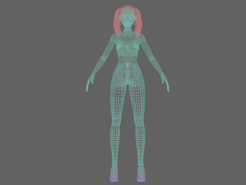 Young sweet girl V35190 Modelo 3D