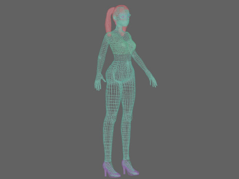 Young sweet girl V35190 Modelo 3D