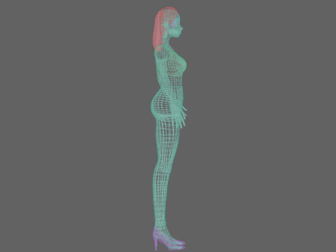 Young sweet girl V35190 Modelo 3D