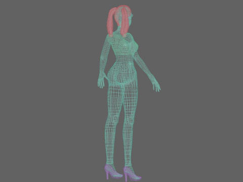 Young sweet girl V35190 Modelo 3D