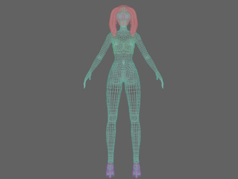 Young sweet girl V35190 Modelo 3D