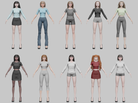 10 Women Collection Modelo 3D