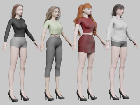 10 Women Collection Modelo 3D