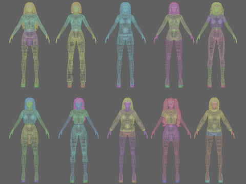 10 Women Collection Modelo 3D