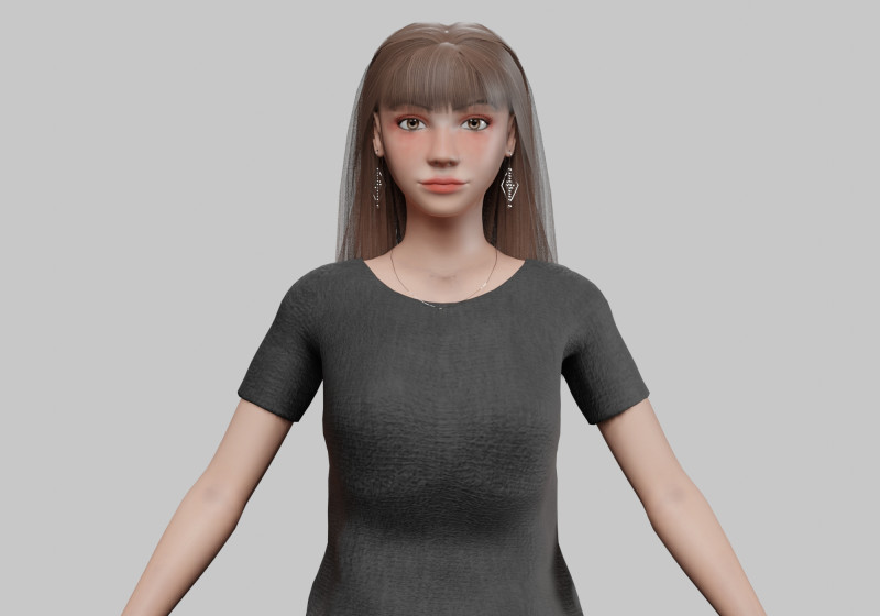 Basic pretty woman V28822 Modelo 3D .c4d .max .obj .3ds .fbx .stl .blend 
