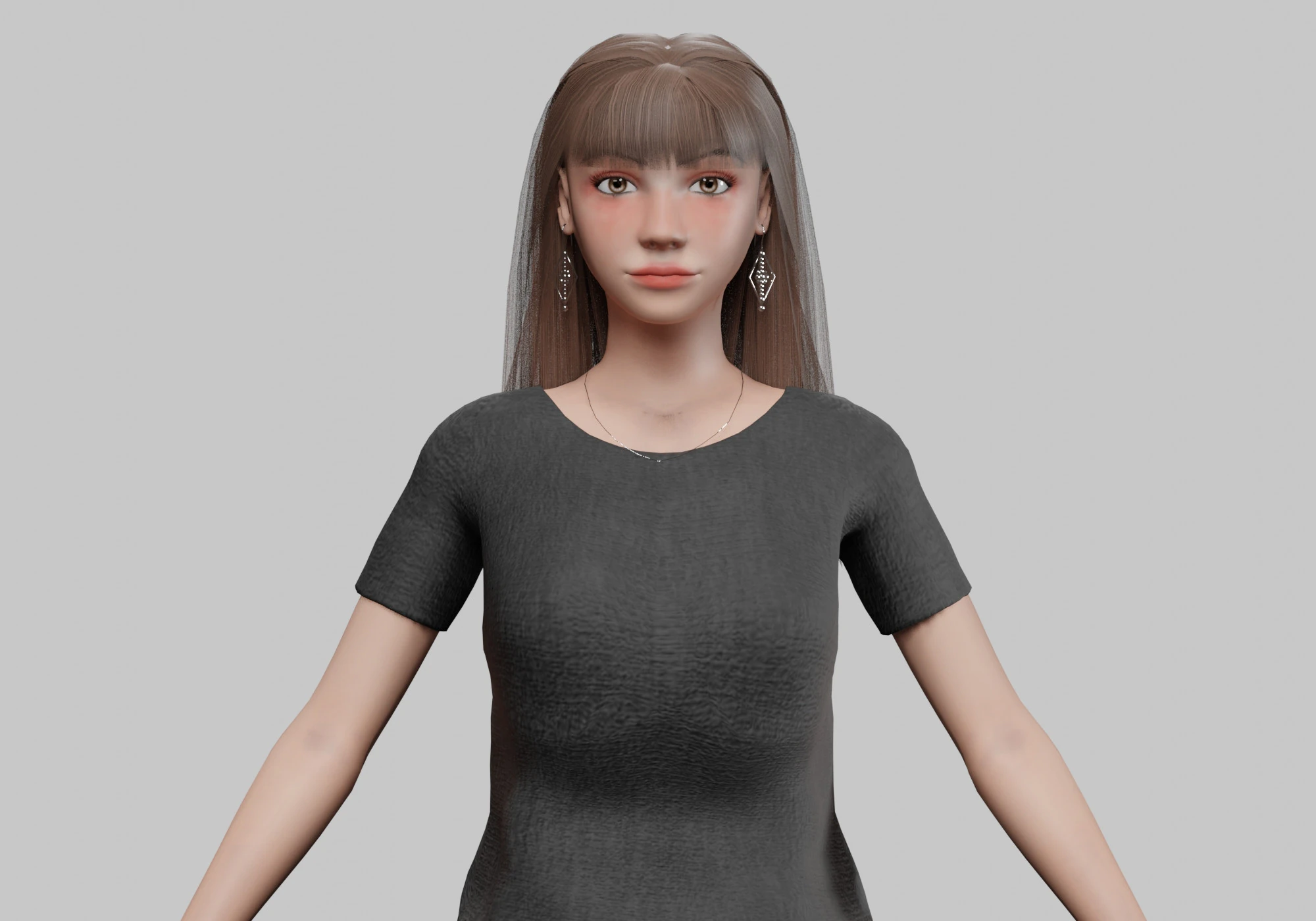 Basic pretty woman V28822 3D Model .c4d .max .obj .3ds .fbx .stl .blend