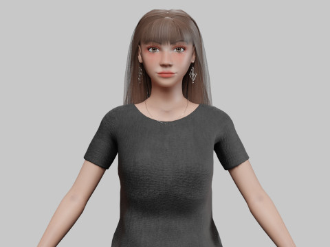 Basic pretty woman V28822 3D Модель