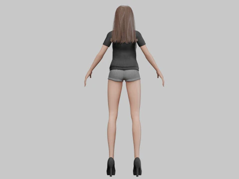 Basic pretty woman V28822 3D Model